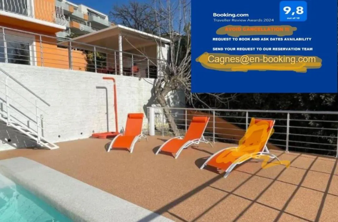 Apartmán New Villa 6Br Heated Pool Gas Bbq Mountain View Cagnes-sur-Mer