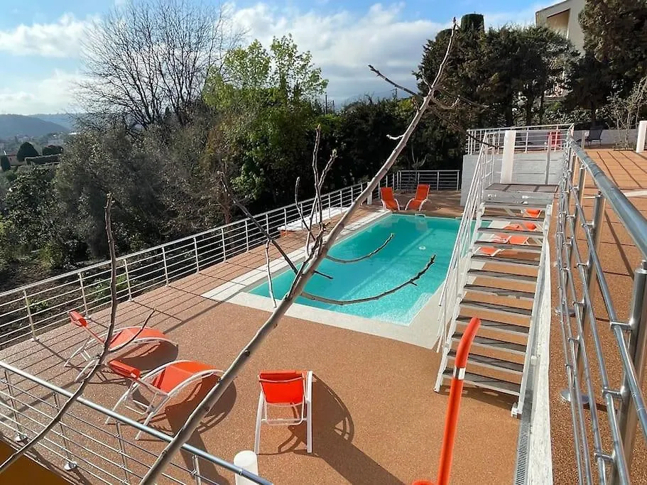 New Villa 6Br Heated Pool Gas Bbq Mountain View Cagnes-sur-Mer