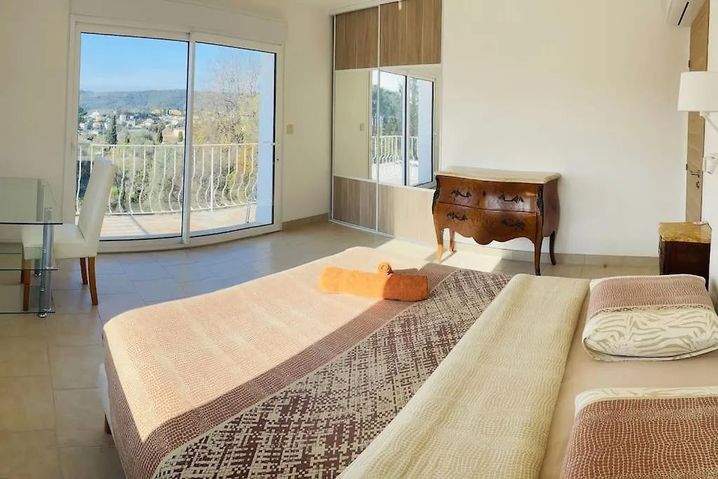 New Villa 6Br Heated Pool Gas Bbq Mountain View Cagnes-sur-Mer Apartmán
